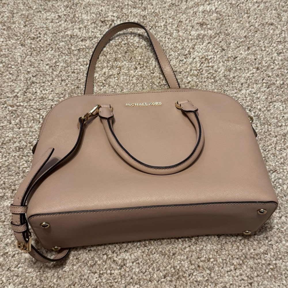 Michael Kors Beige Leather Satchel